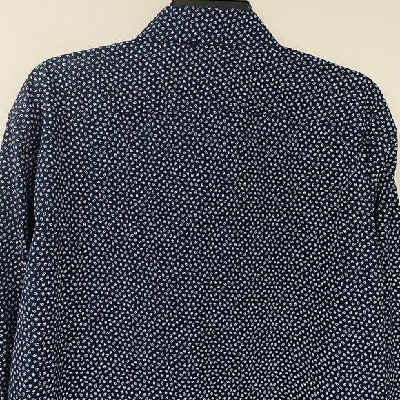 Banana Republic Tech Stretch Men's XL Slim Flex Fit Navy Blue Button Up Shirt - Picture 9 of 16